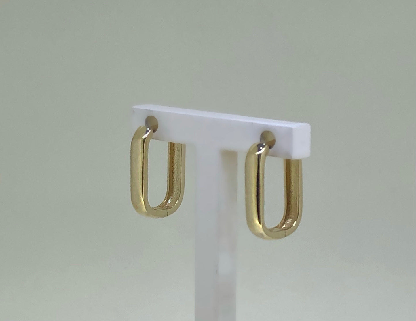 9K Yellow Gold Paper Clip Huggies