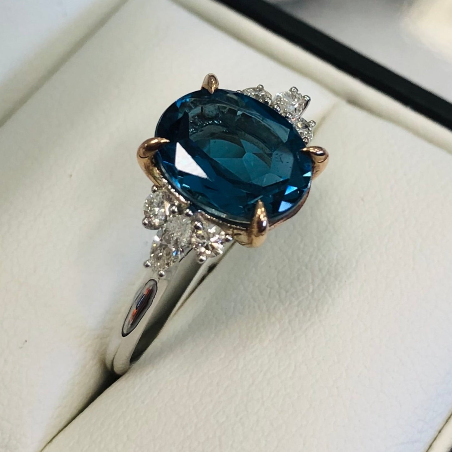 London Blue Topaz & Diamond Ring