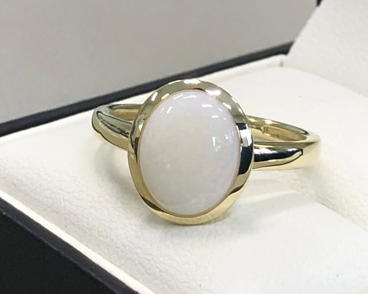 White Opal Ring