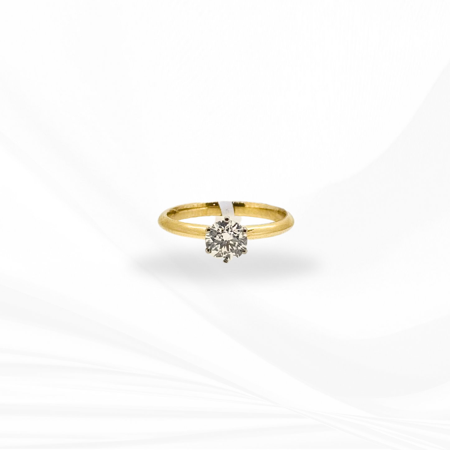 Solitaire Brilliant Cut Natural Diamond Engagement Ring