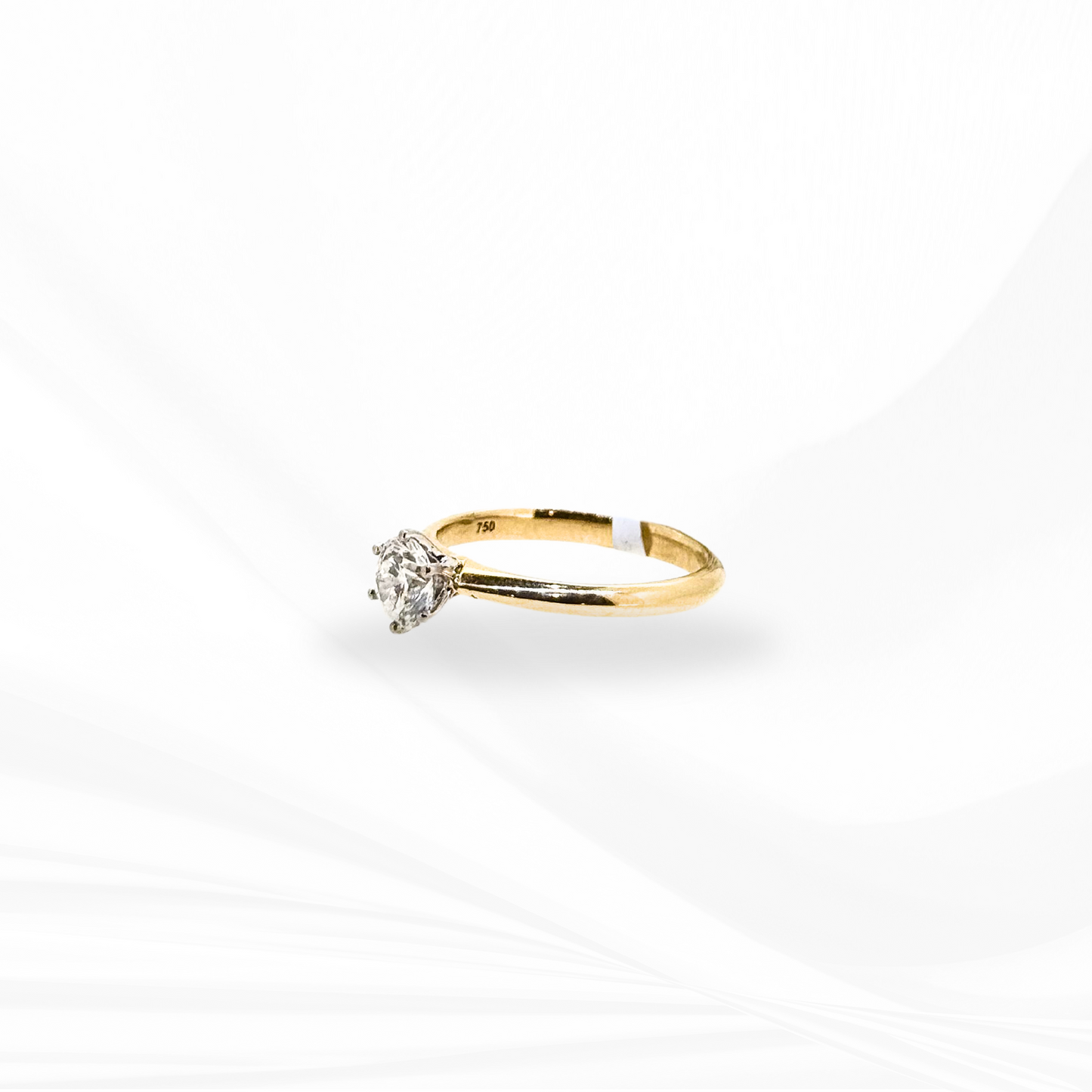 Solitaire Brilliant Cut Natural Diamond Engagement Ring