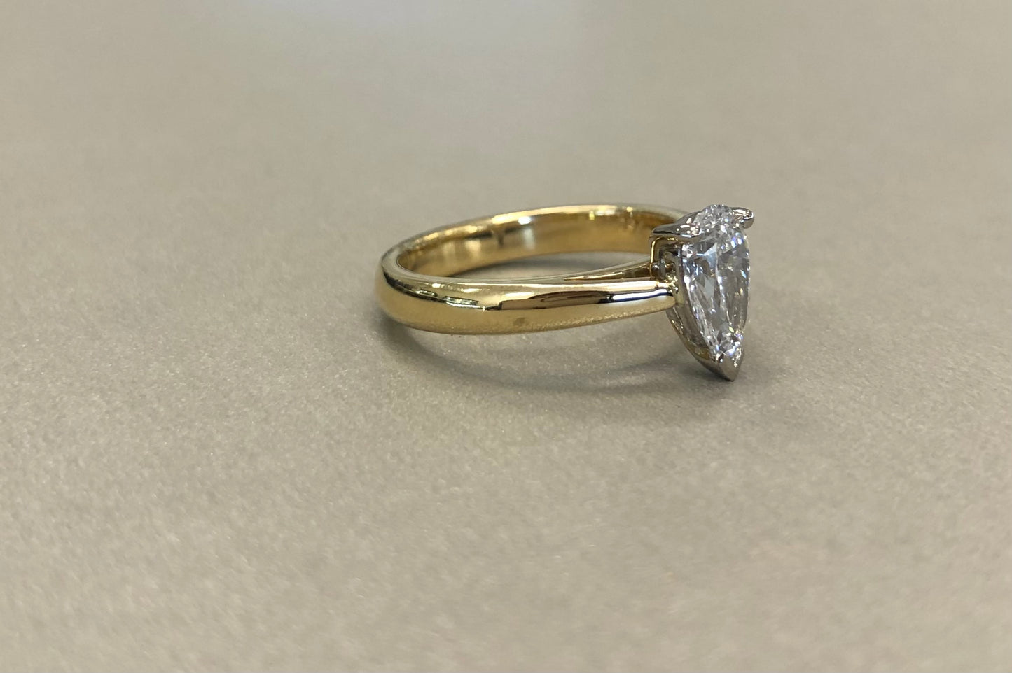 Solitaire Pear Laboratory Grown Diamond Engagement Ring