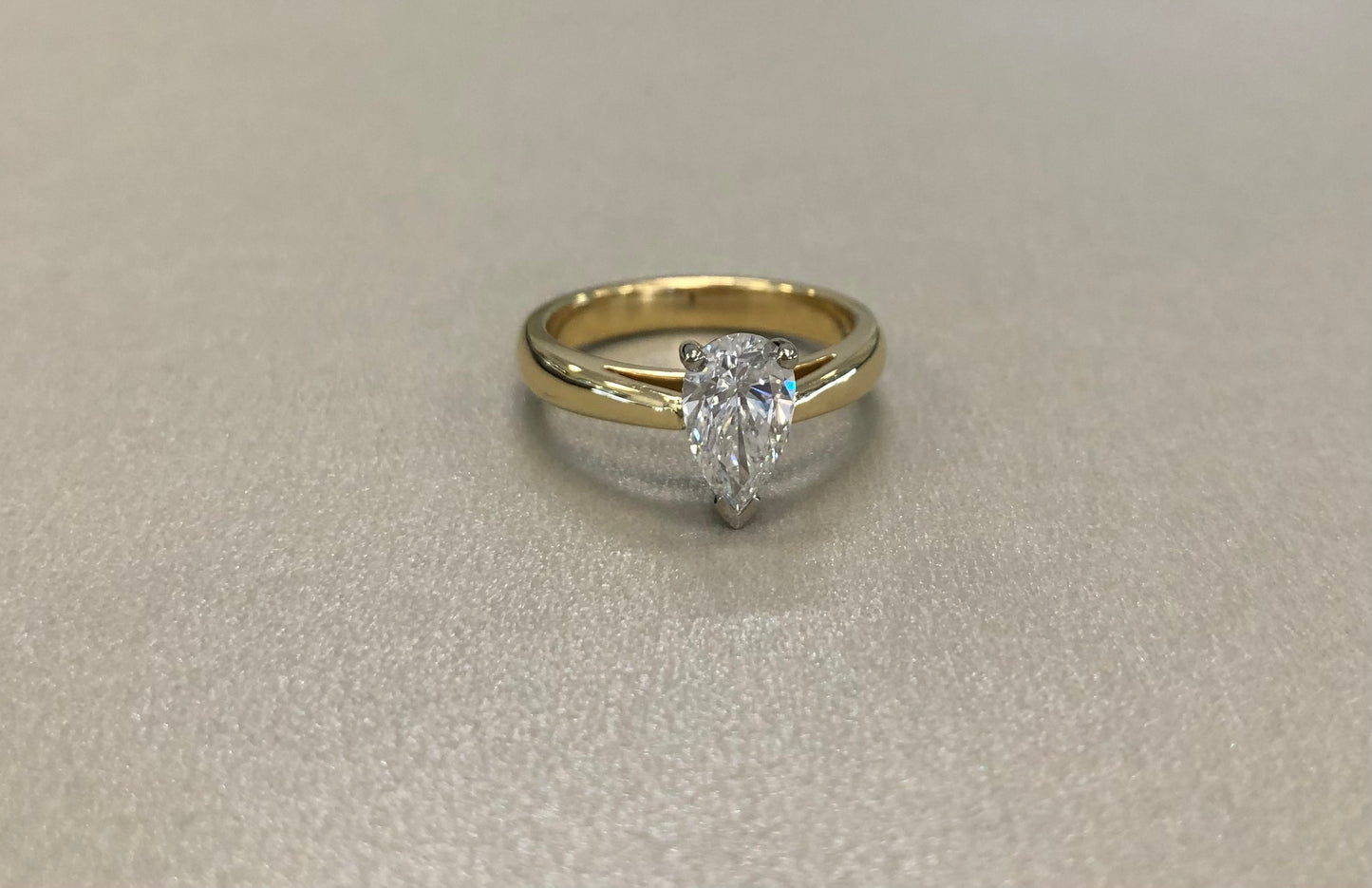 Solitaire Pear Laboratory Grown Diamond Engagement Ring