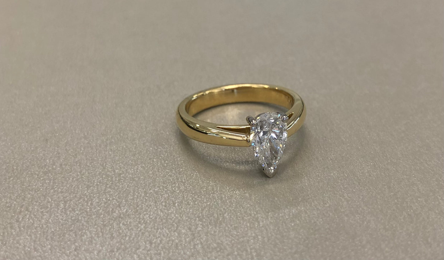 Solitaire Pear Laboratory Grown Diamond Engagement Ring
