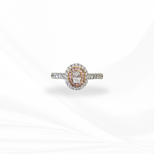 Pink Caviar Argyle Diamond Engagement Ring