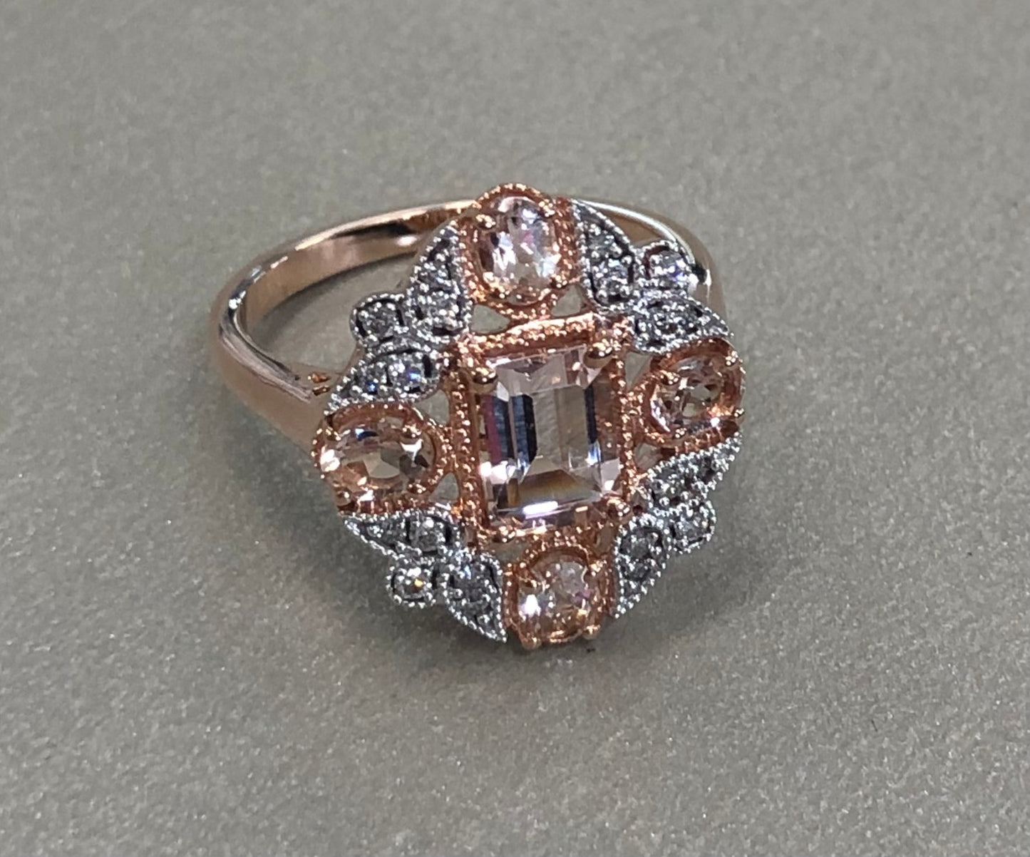 Morganite & Diamond Ring