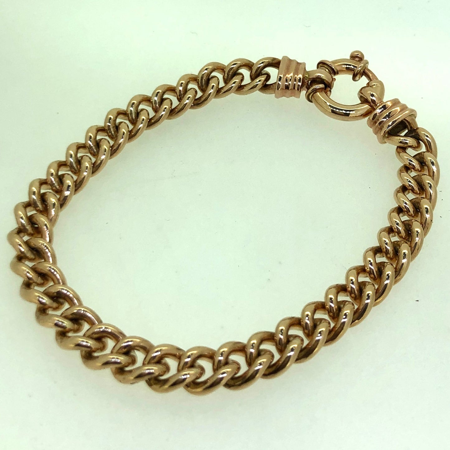 9K Rose Gold Round Belcher Bracelet