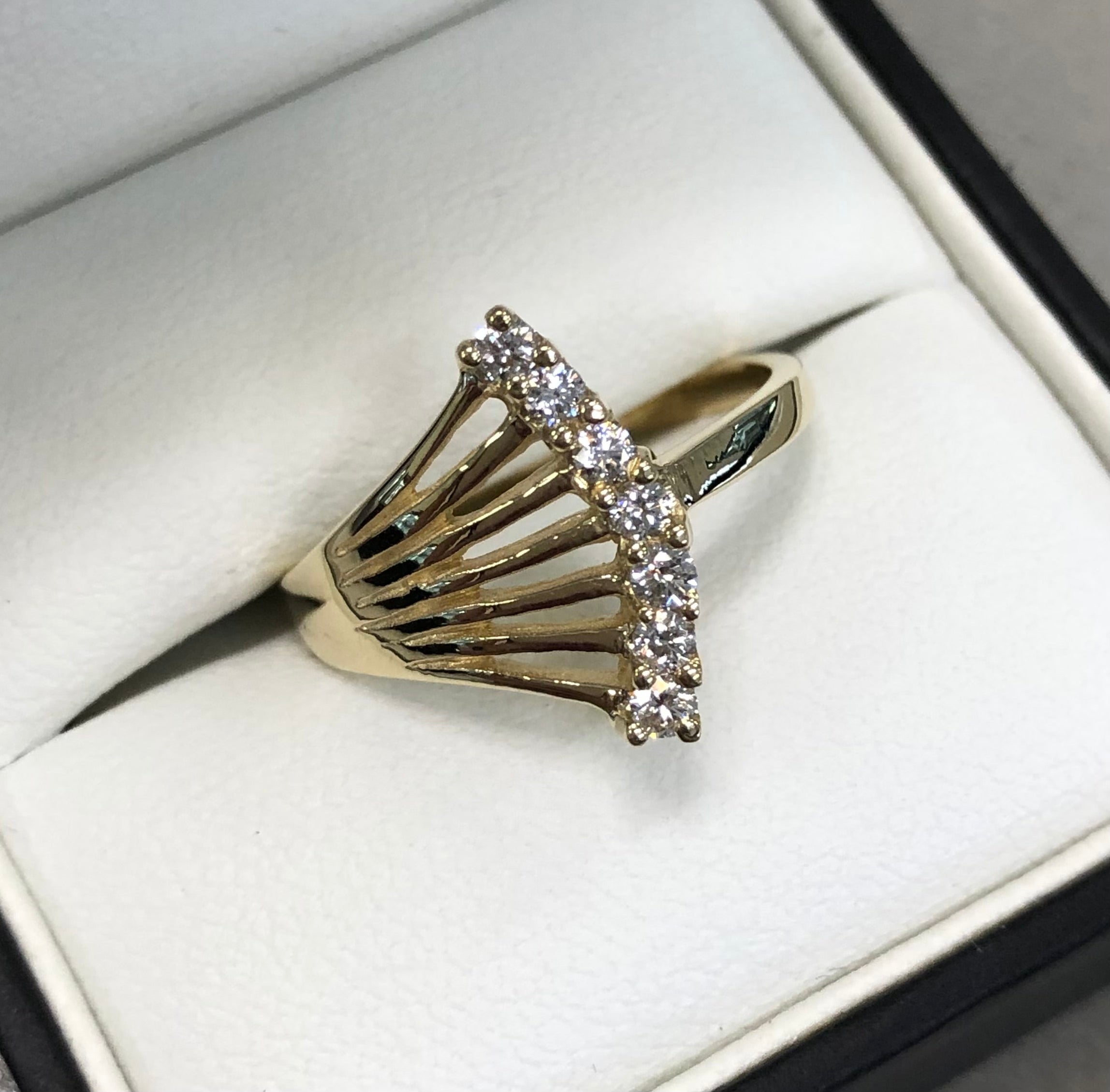 Diamond Swirl Dress Ring