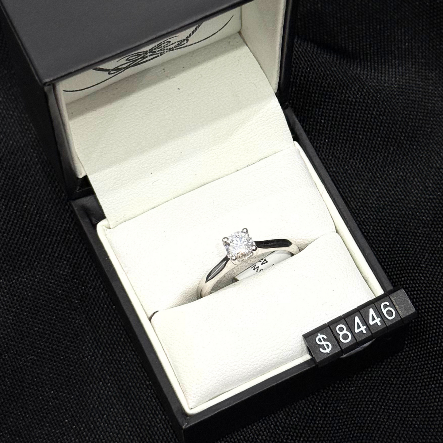 Solitaire Round Brilliant Cut with a Hidden Halo Natural Diamond Engagement Ring