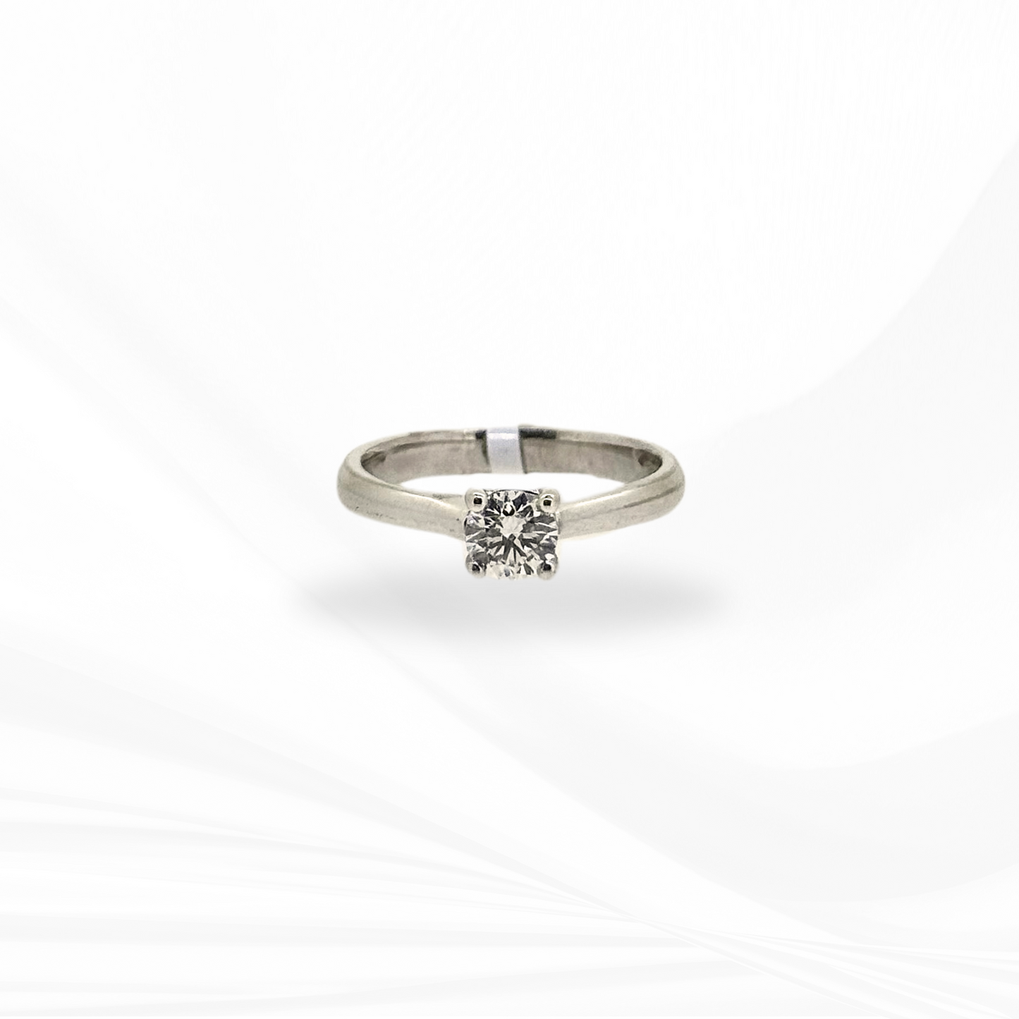 Solitaire Round Brilliant Cut with a Hidden Halo Natural Diamond Engagement Ring